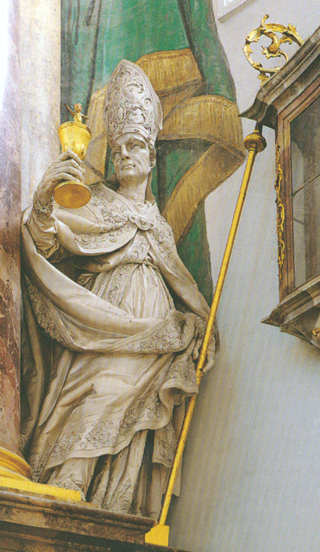 Diego Francesco Carlone: Alto als Bischof, 1718, in der Basilika des Klosters in Weingarten