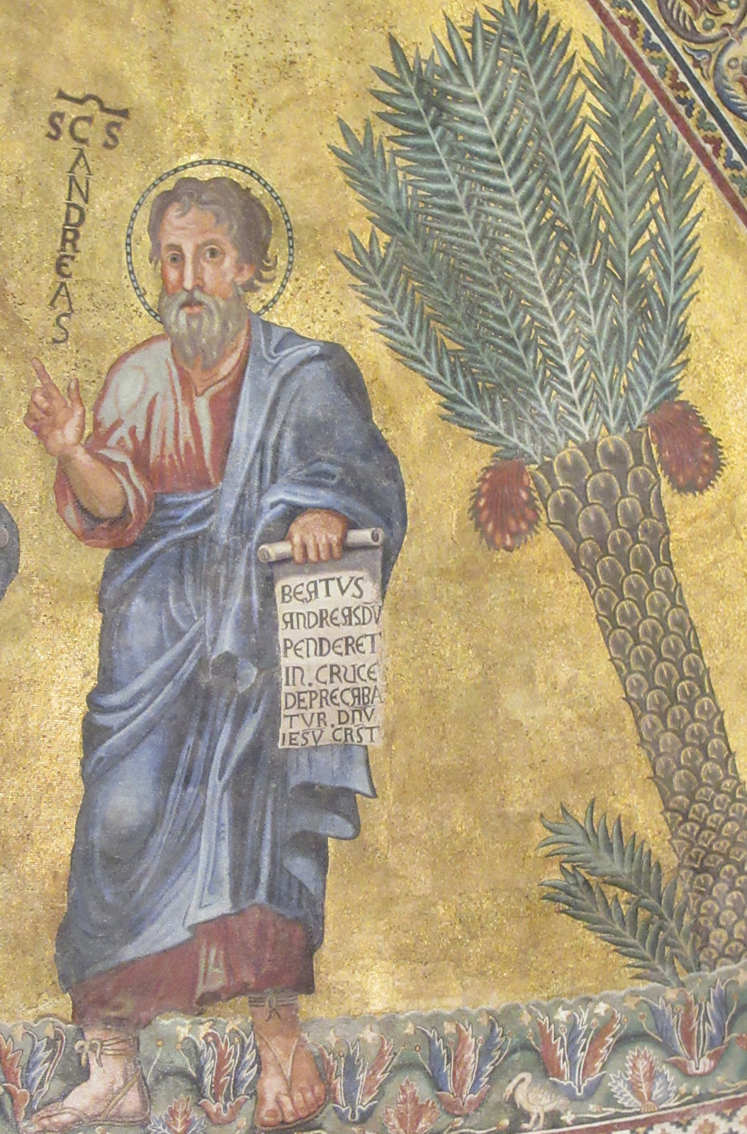 Apsismosaik, um 1220, im 19. Jahrhundert rekonstruiert, in der Kirche San Paolo fuori le Mura in Rom