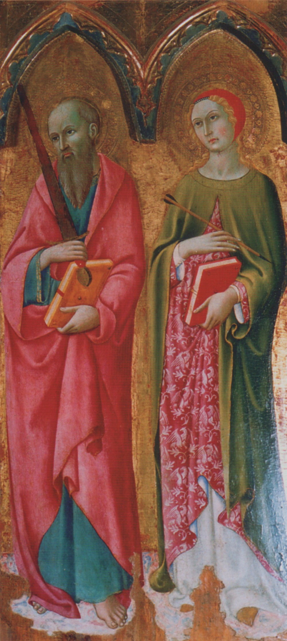 Sano di Pietro: Paulus und Christina, 1458, in der Basilika Santa Cristina in Bolsena