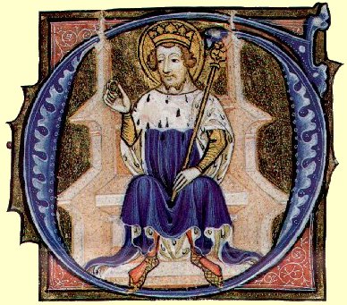 Edward, Buchmalerei aus dem Missale von Litlyngton, geschrieben 1383 in der Westminster Abbey in London