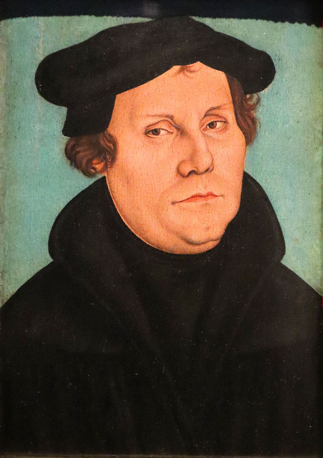 Lukas Cranach der Ältere (Werkstatt): Portrait, 1528, im Lutherhaus in Wittenberg