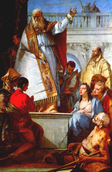 Giovanni Battista Tiepolo: Patrick predigt, 1746, in den Städtischen Museen in Padua