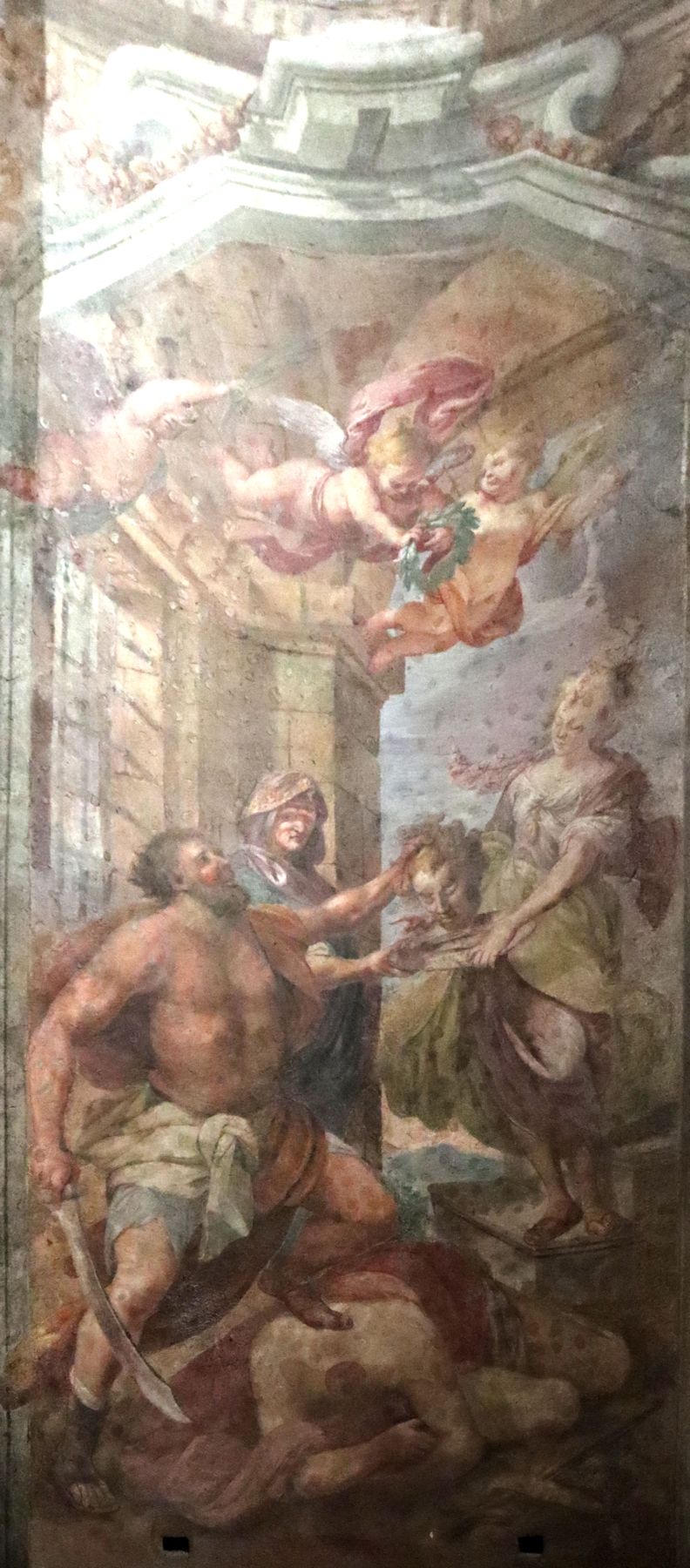 Fresko: Secundus' Enthauptung, in der Kirche San Secondo in Asti