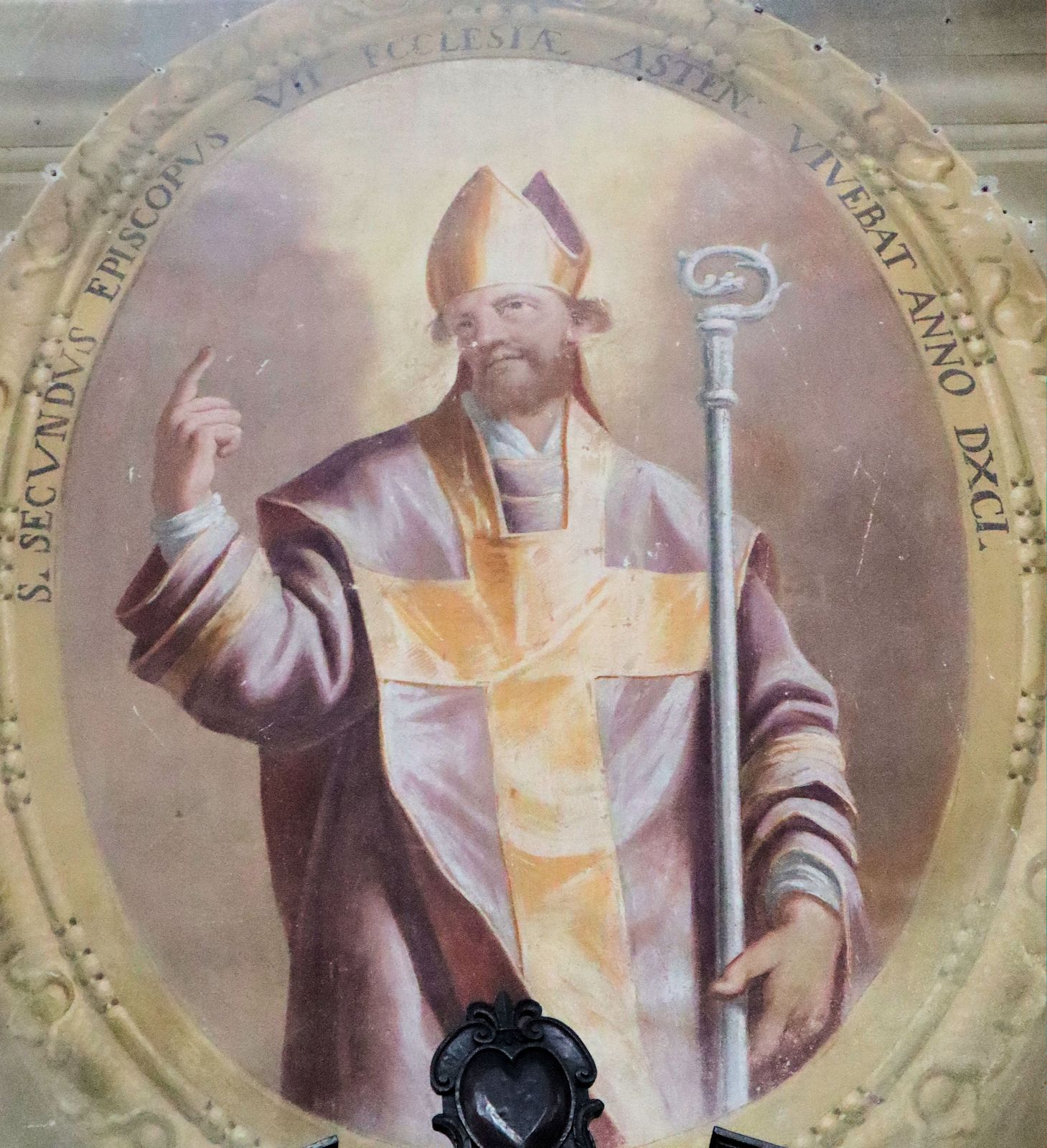 Fresko in der Kathedrale in Asti