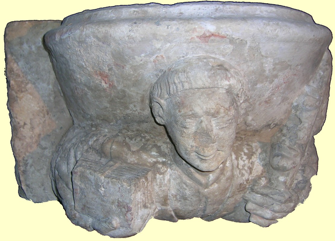Kragstein mit dem Bildnis von Trudo, Ausgrabungen im Kloster Sint-Trudo