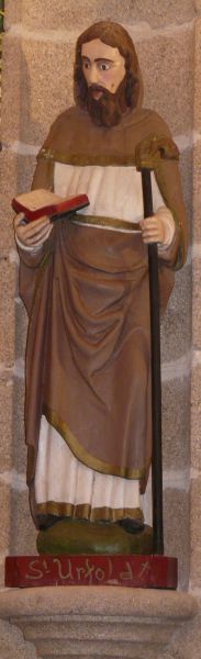 Statue in der Urfold geweihten Kapelle bei Bourg-Blanc