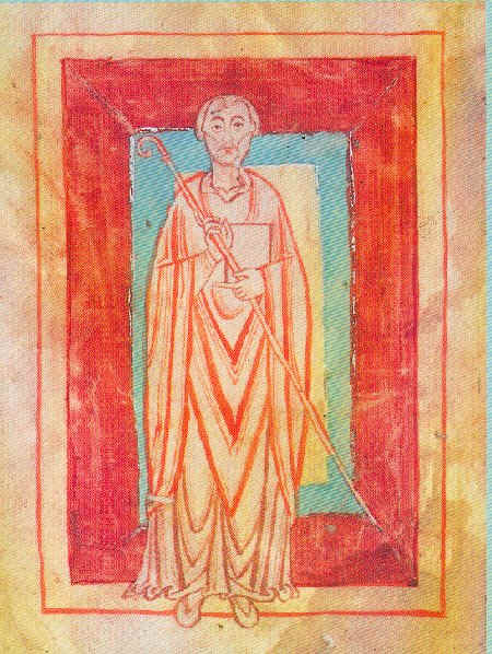Buchmalerei aus dem Schenkungsbuch des Klosters Reichenbach, um 1100