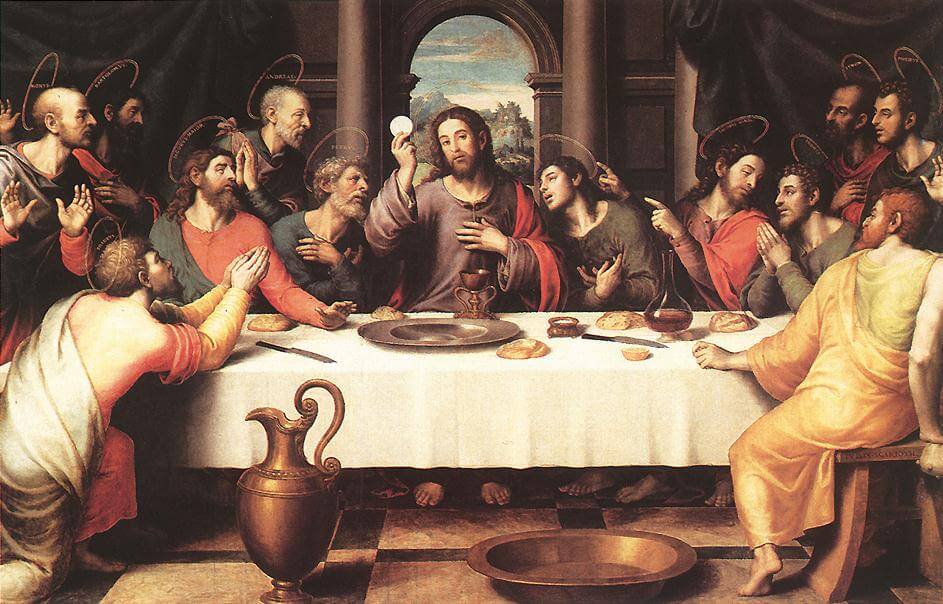 Juan de Juanes: Abendmahl, 60er-Jahre des 16. Jahrhunderts, im Nationalmuseum del Prado in Madrid