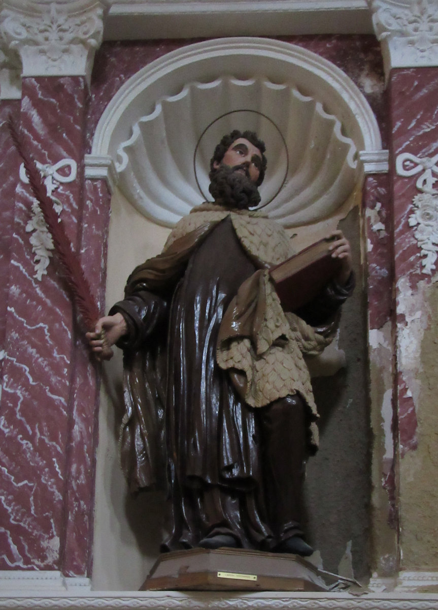 Statue in der Angelus geweihten Kirche in Licata