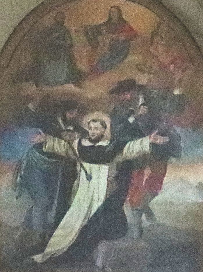 Fresko in der an der Stelle von Bartholomäus' Martyrium errichteten Kapelle nahe Cervere