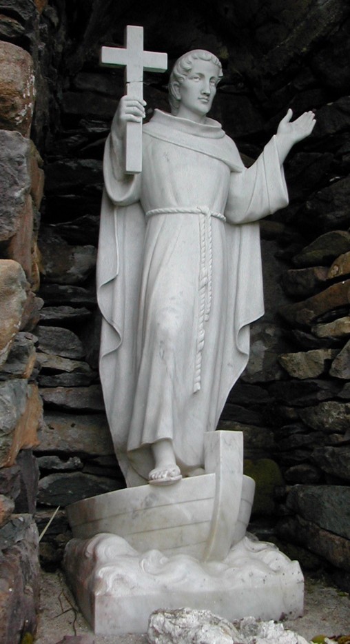 Brendan-Statue auf der Insel Dingle in Irland