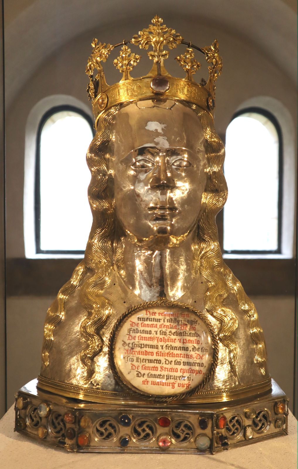 Cäcilia-Reliquiar, in der Krypta des Domes in Hildesheim