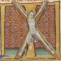 Brevier des Martin von Aragon, 15. Jahrhundert: Martyrium der Eulalia. Bibliothèque Nationale de France in Paris