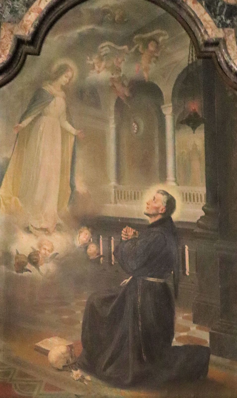 Lorenzo Laiolo: Maria erscheint Gerhard, Altarbild, im Dom Santa Maria Maggiore in Valenza