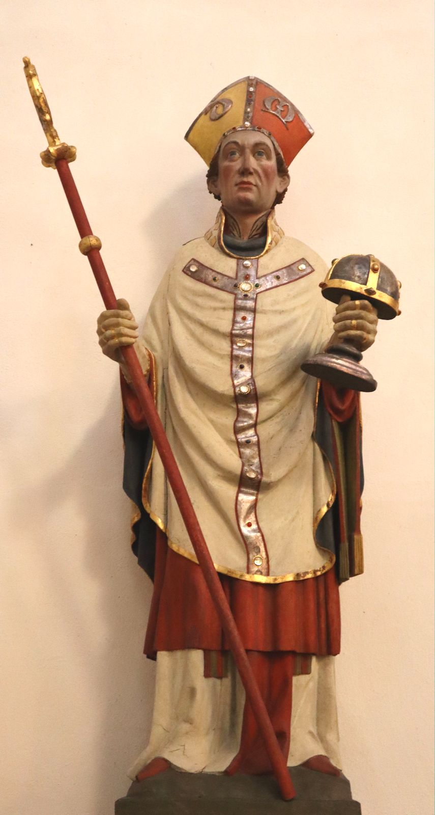 Godehard-Statue, 1466, im Chorgestühl der Basilika St. Godehard in Hildesheim