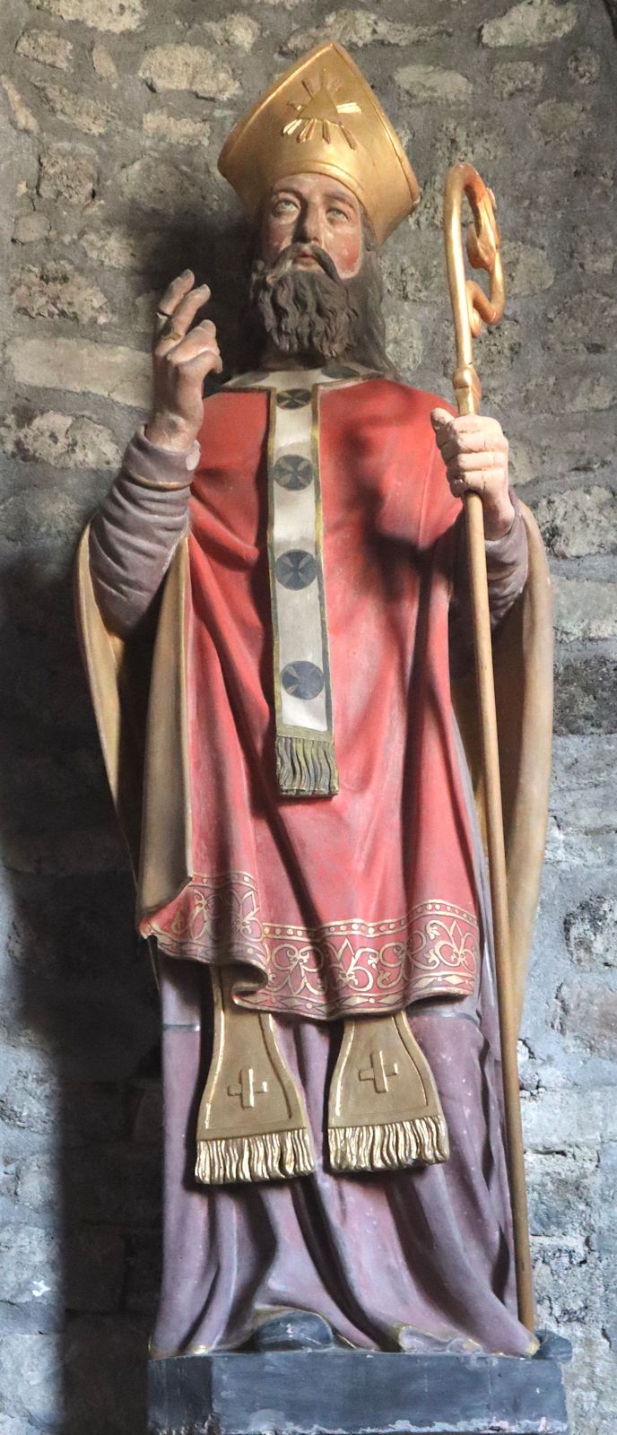 Statue, 1874, in der Kirche in Saint-Paulien bei Le Puy-en-Velay in Frankreich