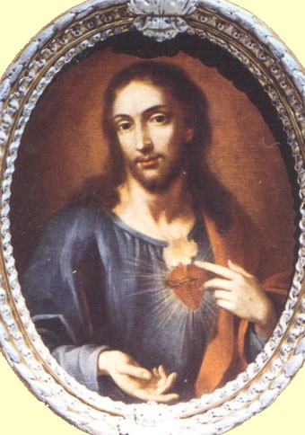 Josef Hauber: Herz-Jesu-Bild im Dreifaltigkeitsaltar der St. Michaelskirche in München