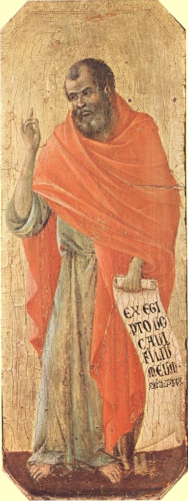 Duccio di Buoninsegna: Hosea, 1308 - 11, Museo dell'Opera del Duomo in Siena