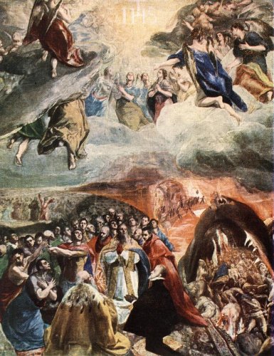 El Greco: Die Anbetung des Namens Jesu, 1578/79, Monasterio de San Lorenzo im Escorial in Madrid
