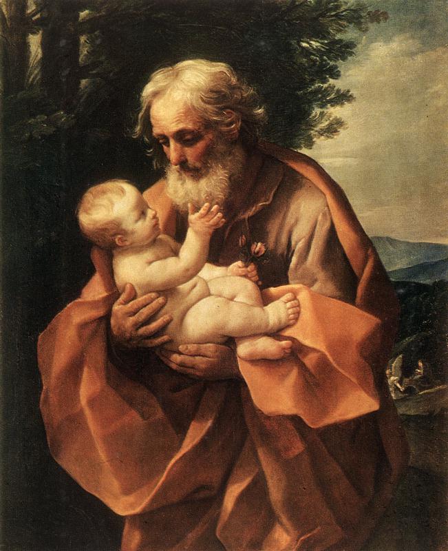 Guido Reni: Joseph mit dem Jesus-Kind, um 1635, in der Eremitage in St. Petersburg