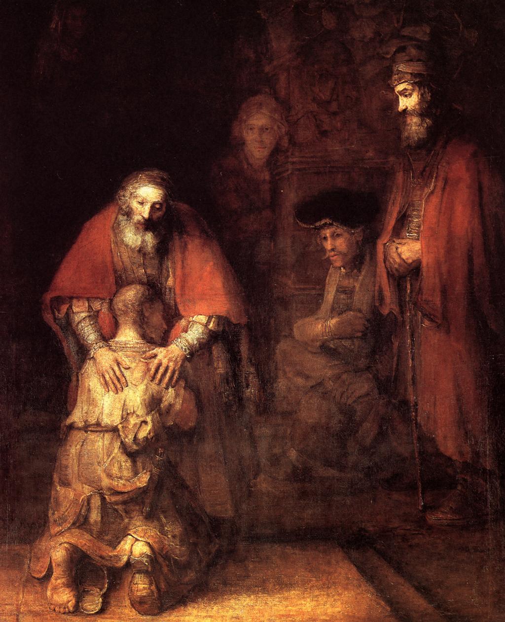 Rembrandt Harmensz van Rijn: Rückkehr des verlorenen Sohnes, um 1669, in der Eremitage in St. Petersburg