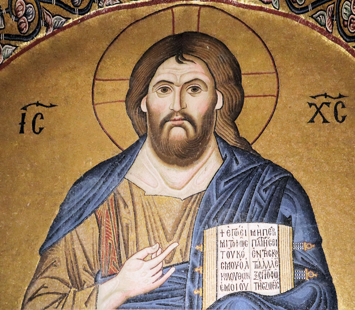 Mosaik: Christus Pantokrator, 11. Jahrhundert, im Katholikon des Lukas-Klosters bei Stiri in Boötien