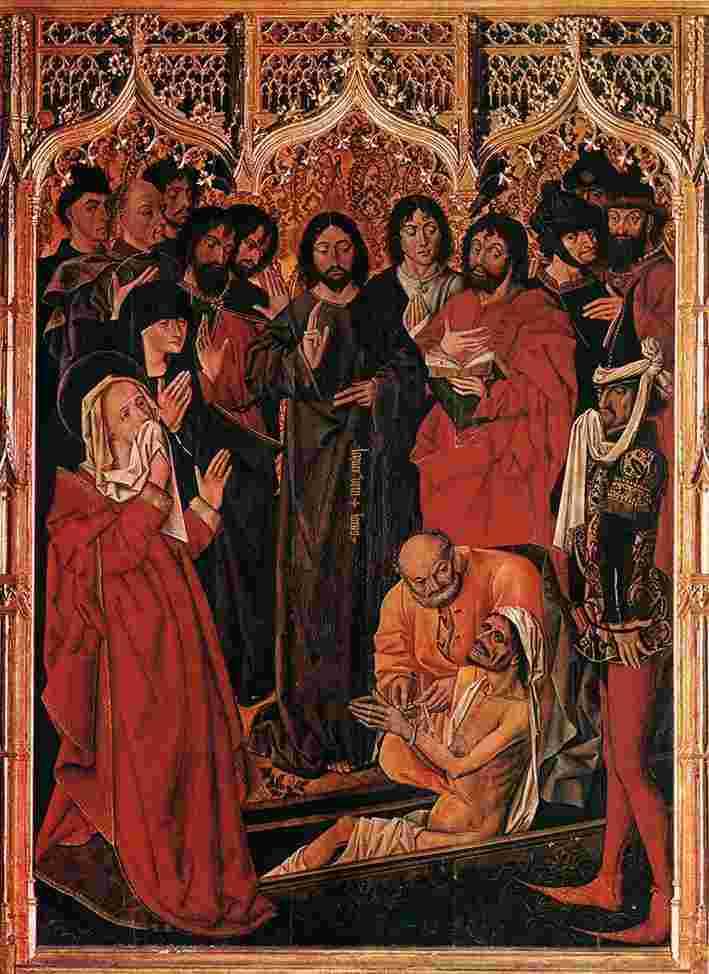 Nicolas Froment: Die Auferweckung des Lazarus, 1461,in der Galleria degli Uffizi in Florenz