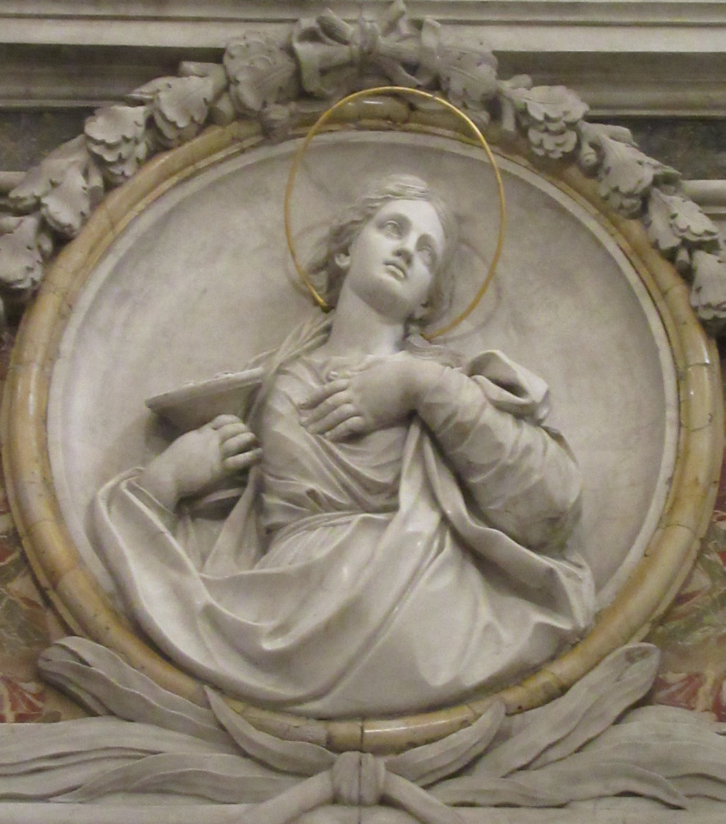 Ignazio Marabitti: Relief, 18. Jahrhundert, in der Lucia geweihten Kapelle im Dom in Siracusa