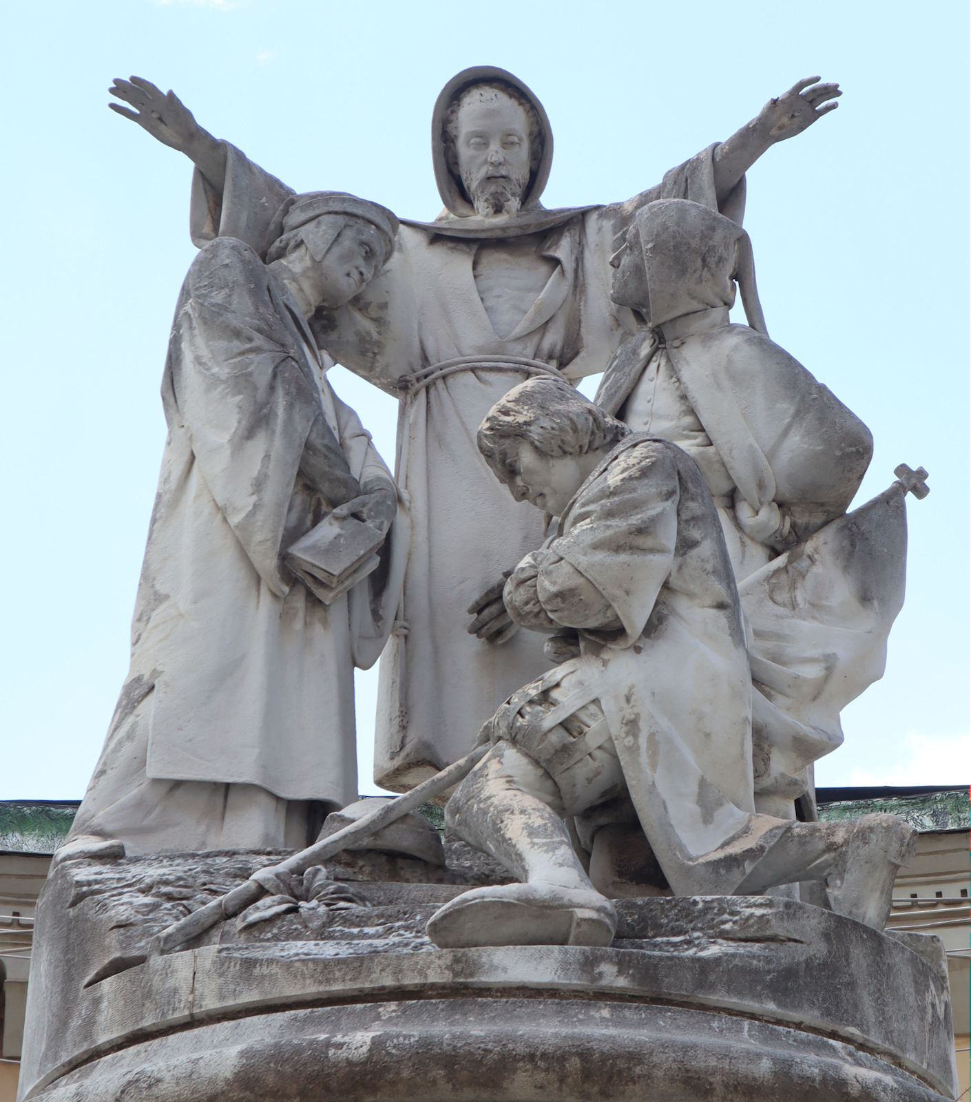 Denkmal vor dem „Seeleute-Hospiz” in Neapel