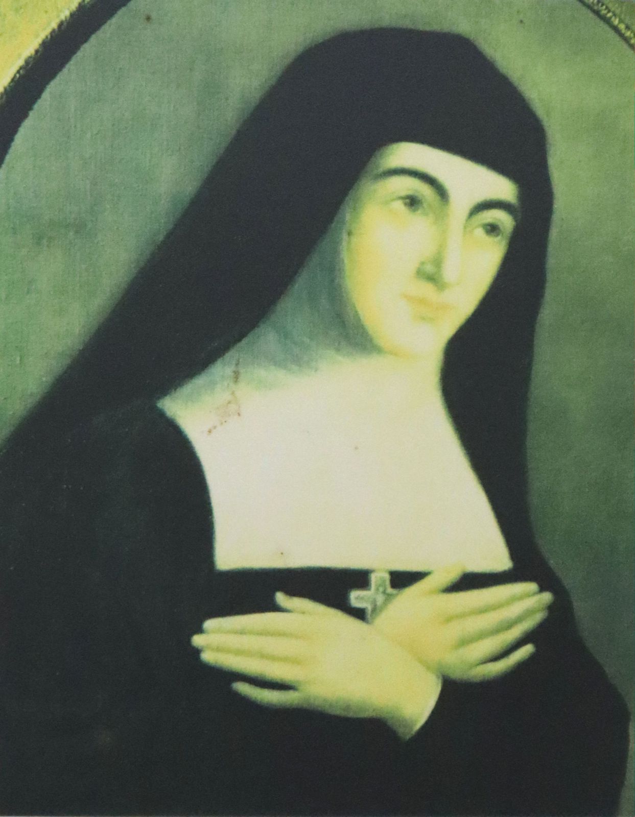 Reproduktion eines authentischen Portraits, in der Pfarrkirche in Verosvres