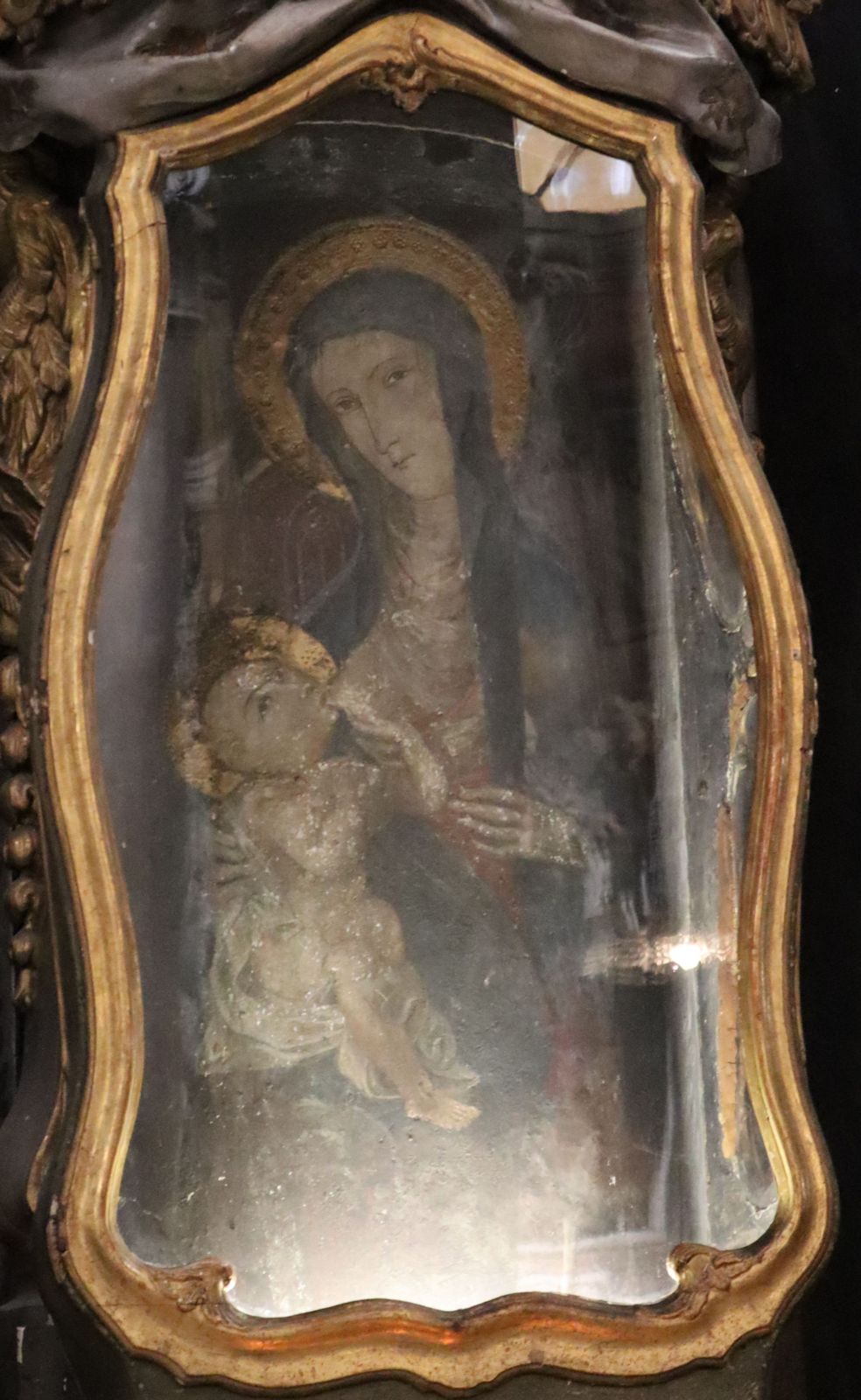 Meister von Incisa Scapaccino aus Genua: stillende Maria, um 1400, in der Basilika Santa Maria delle Vigne in Genua