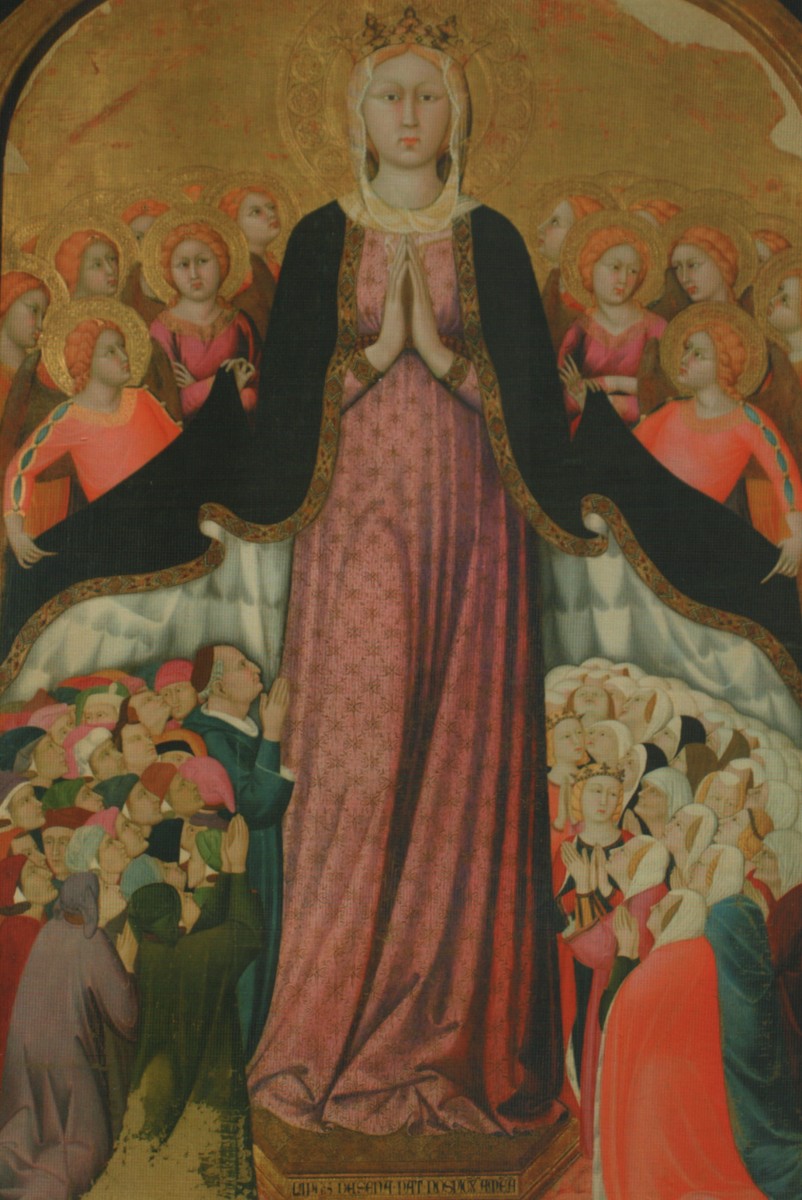 Lippo Memmi: Schutzmantelmadonna, um 1355, in der Kapelle des Corporale im Dom in Orvieto