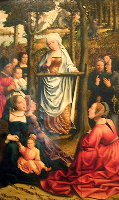 Meister der Magdalenen-Legende: Maria Magdalene predigt, um 1518, in der Johnson Collection im Museum of Art in Philadelphia