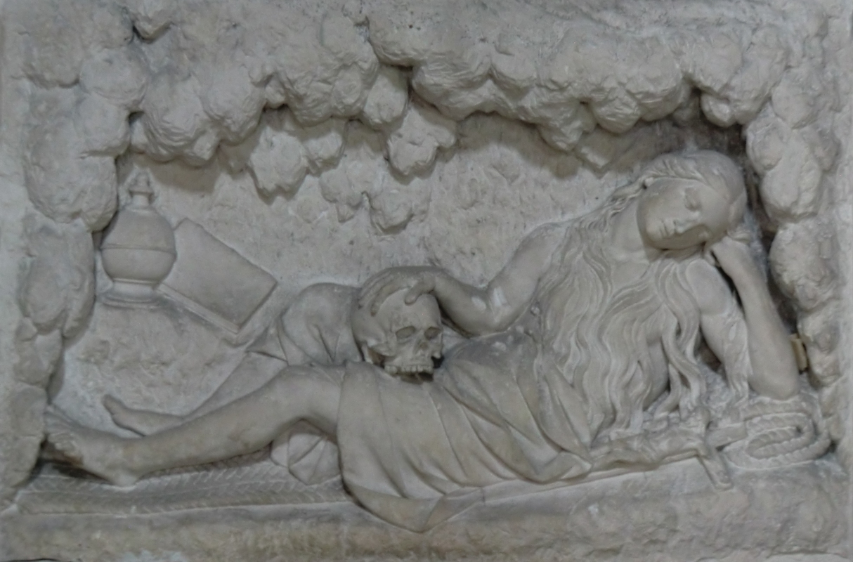 Relief: die büßende Maria Magdalena, in der Kirche Ste-Marthe in Tarascon