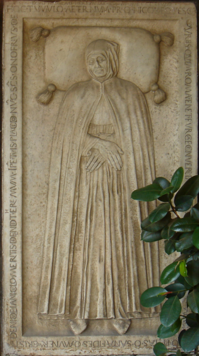 Nikolaus' Grabplatte in der Kirche Sant'Onofrio in Rom