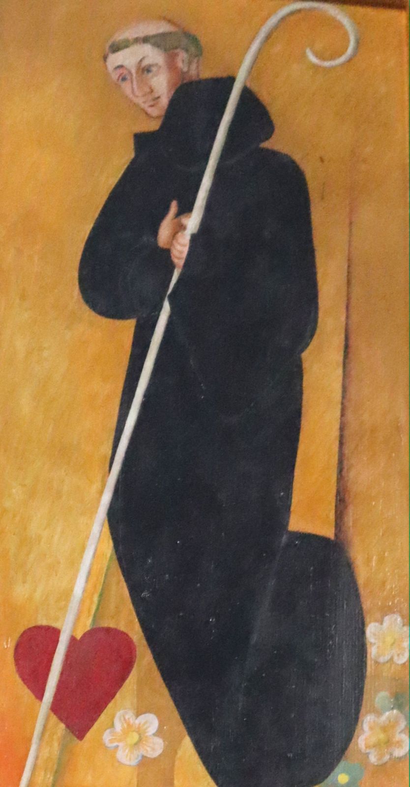 Michel Bouillot: Ausschnitt aus dem Polyptychon der Äbte des ehemaligen Kloster Cluny, 1983, in der Kirche Notre Dame in Cluny