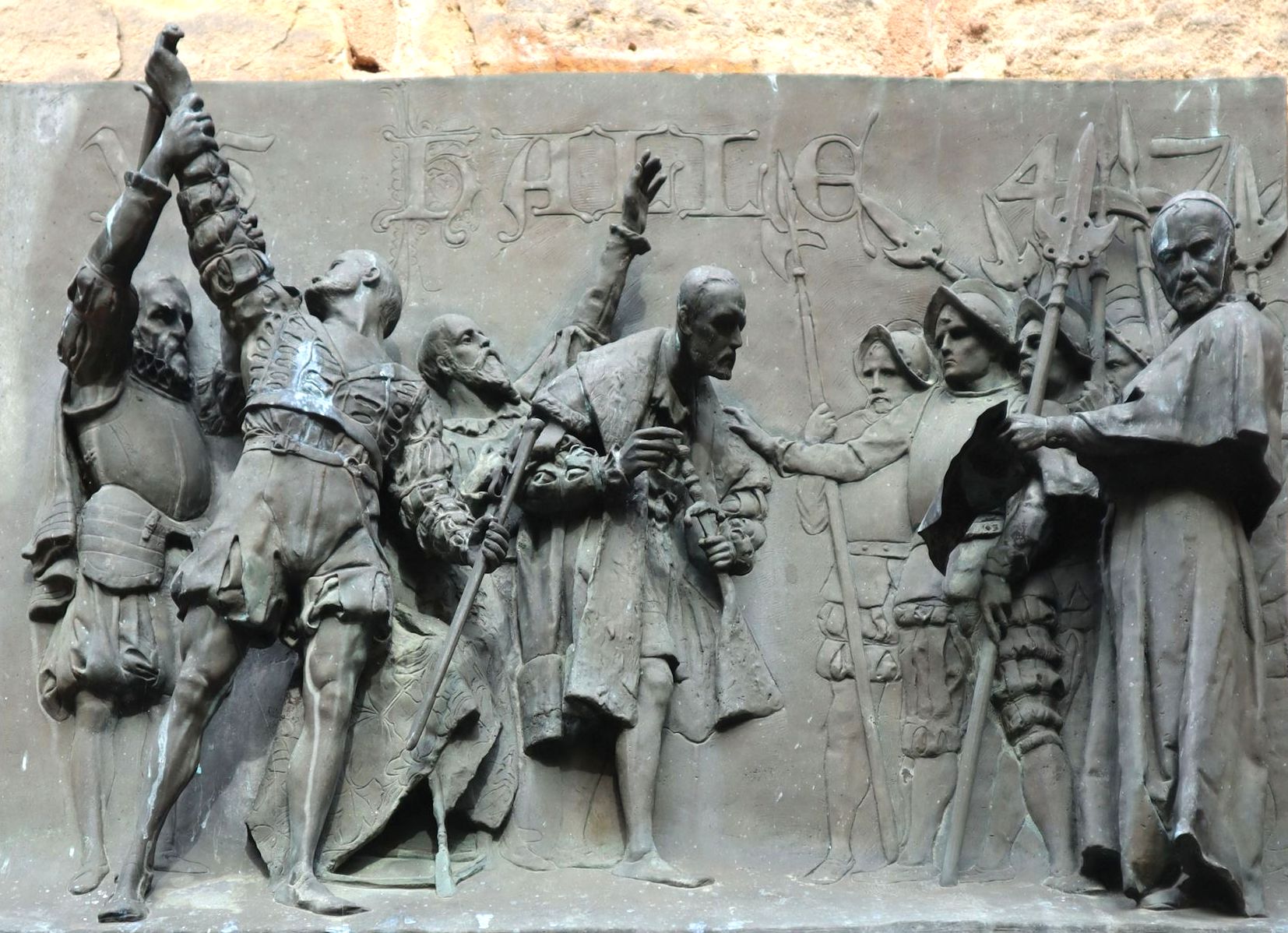 Relief: Philipps Gefangennahme, an der Martinskirche in Kassel