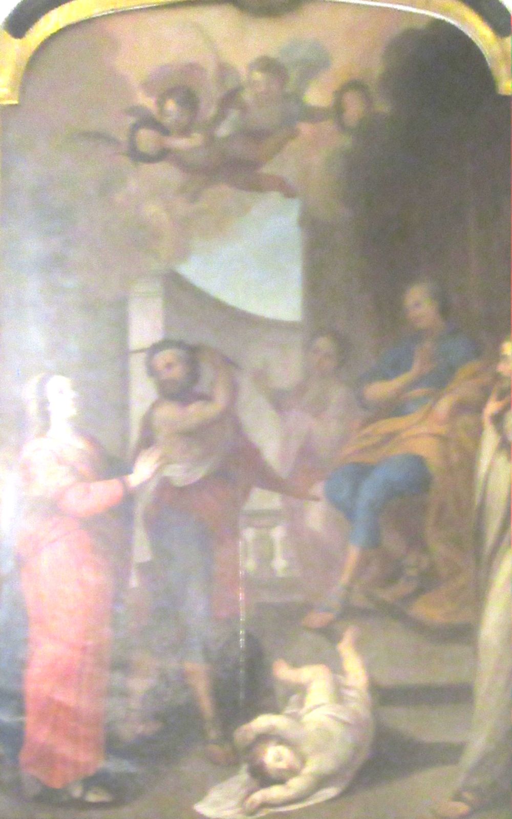 Bild in der Pfarrkirche in St-Cyr-sur-Mer: der dem Ort den Namen gebende tote Quiricus und Julitta vor dem Richter