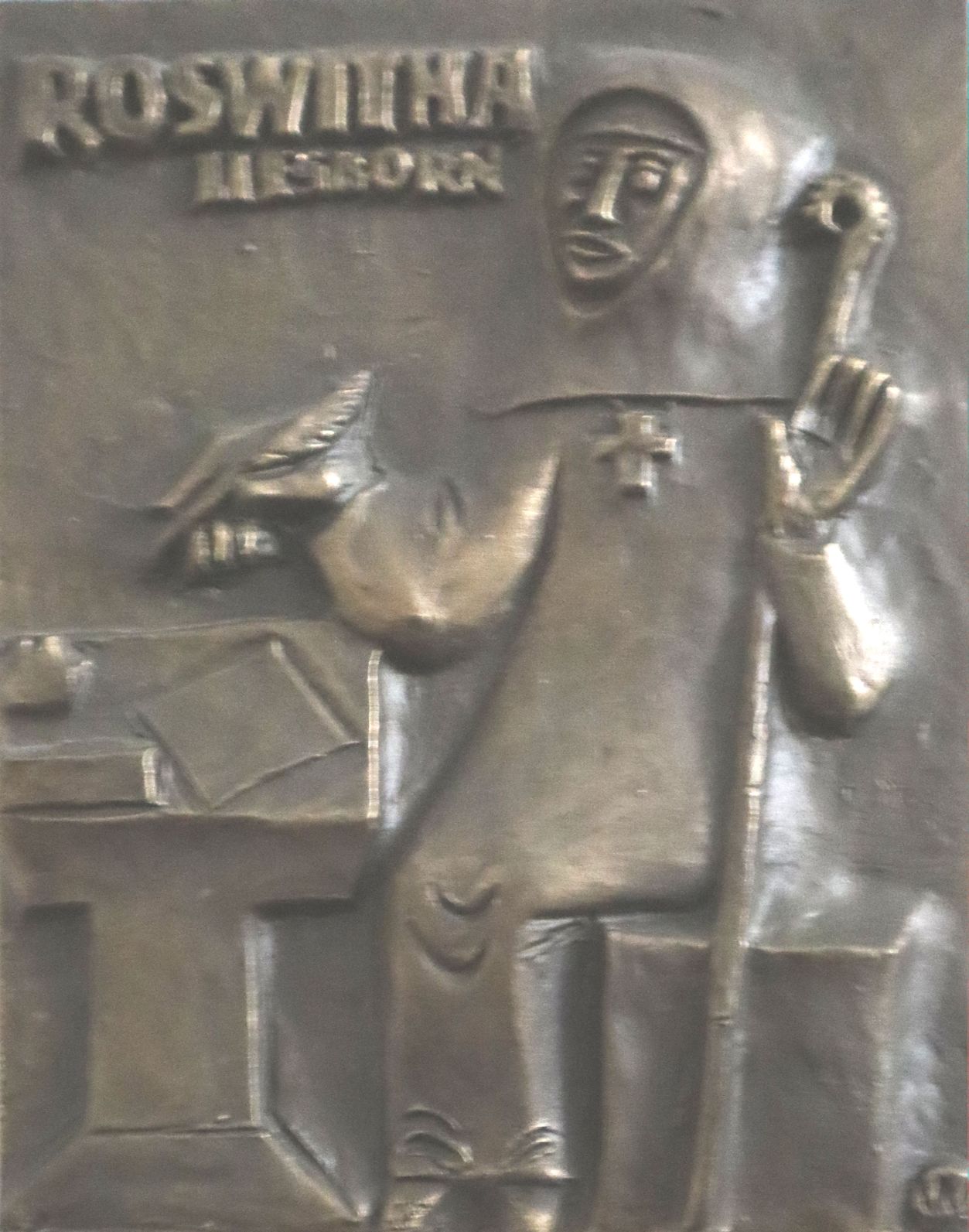 Egino G. Weinert: Bronzerelief, 2000, in der Kirche in Liesborn