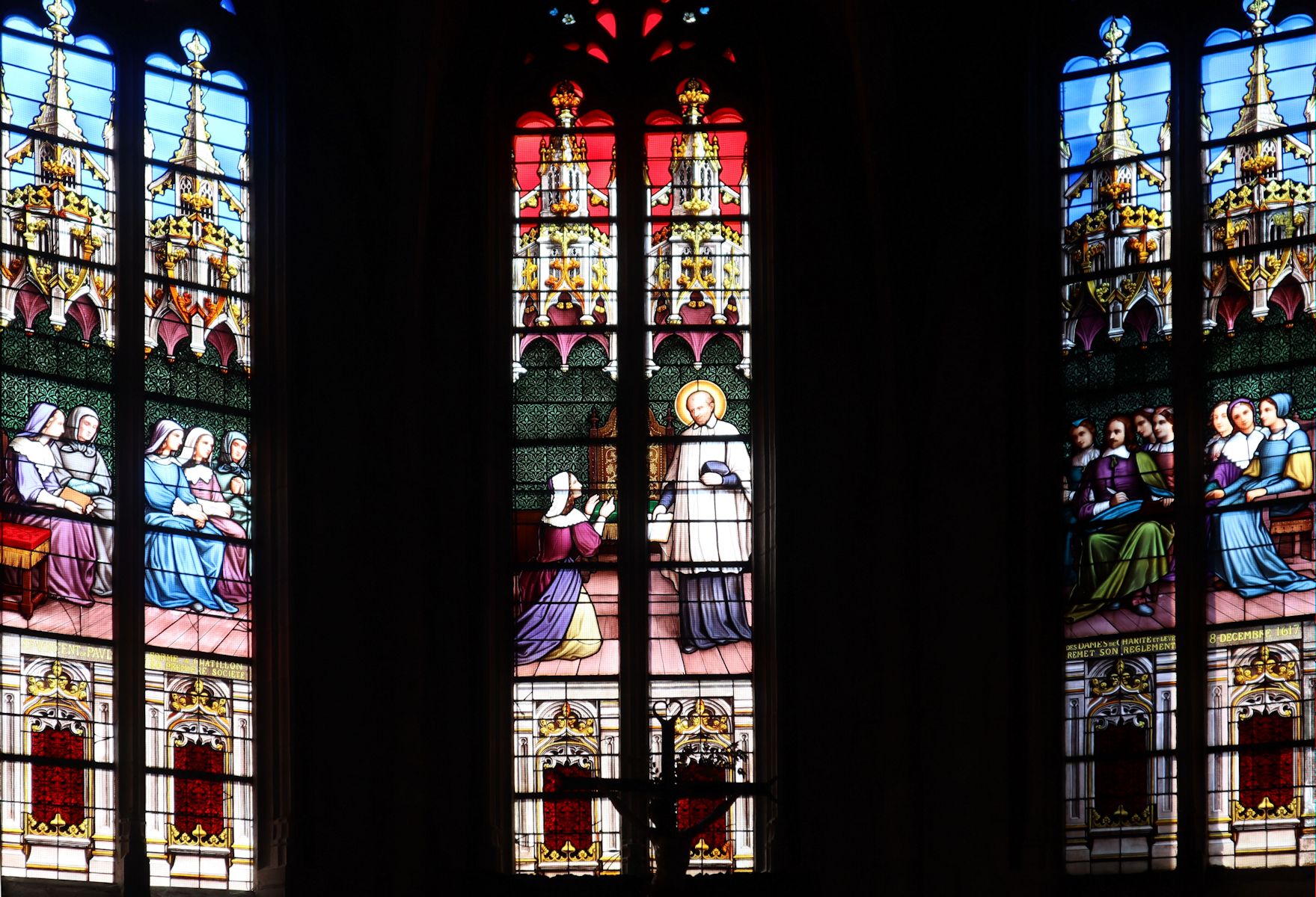 Glasfenster in der Pfarrkirche in Châtillon-sur-Chalaronne