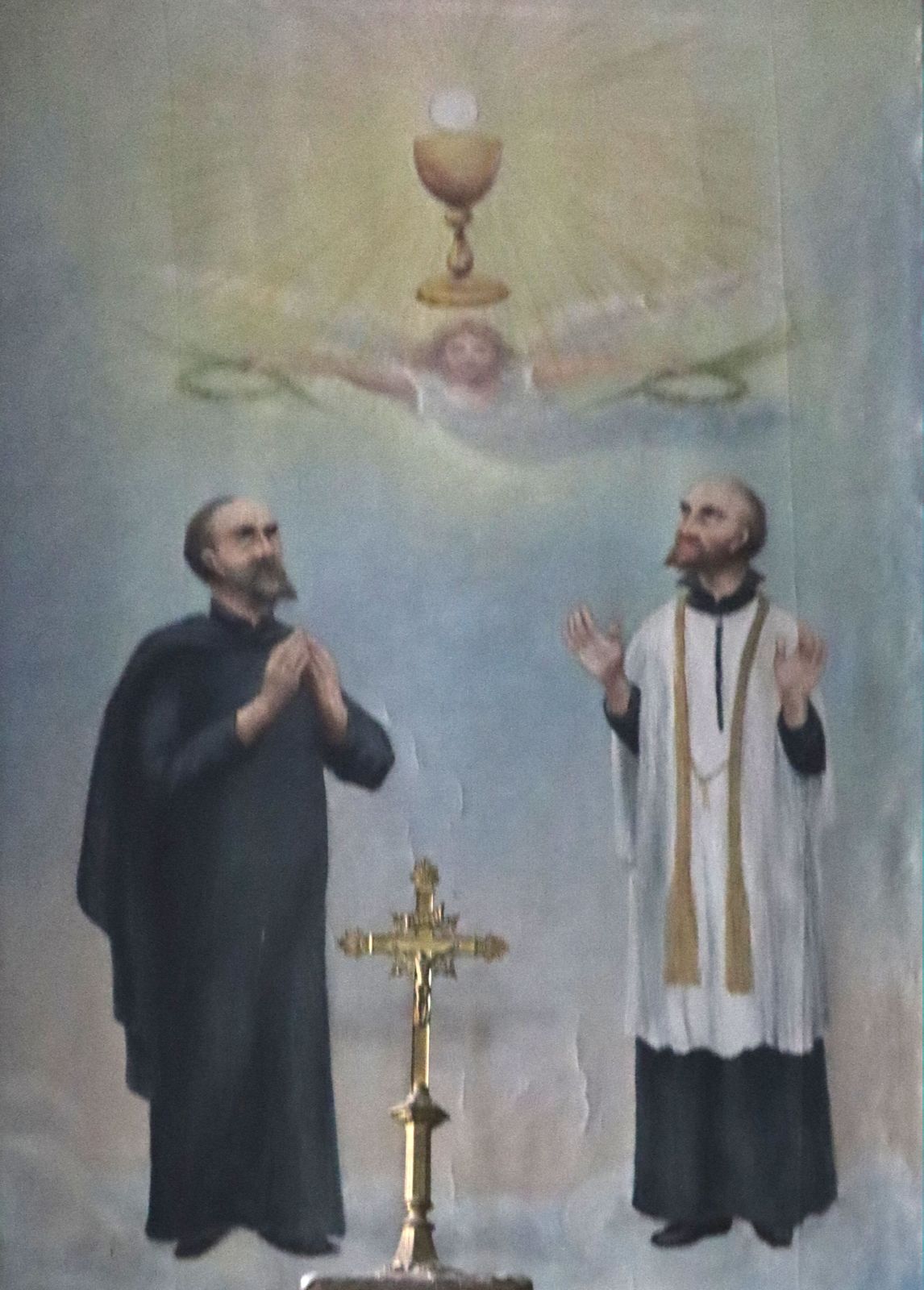 Altarbild: Wilhelm Saultemouche (links) und Jakob Salès, in der Pfarrkirche in Saint-Germain-l'Herm