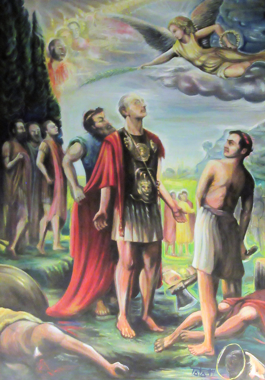 modernes Gemälde in der Kirche San Paolo alle Tre Fontane in Rom